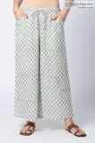 Shreya Solitude Cotton Block Print Farsi Pant- Rose Shree