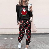 4 SET Women Christmas Pajamas Set Sweatsuit TopsPant 2 Pieces Ou