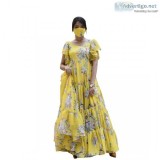 Buy Printed Chiffon Maxi Dress for Women Online