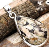 Handmade Sterling Silver Peanut Wood Jasper Pendant - Buy Now