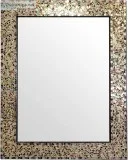 30&quot Multi-Colored and Gold Luxe Mosaic Glass Framed Wall Mir