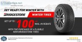 Get up to 100 Back by mail on Bridgestone Winter Tire