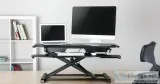 Adjustable height computer desk