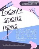 Read all the today?s sports news with khaber aaj ki