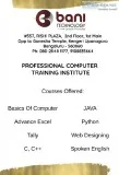 BANI Technology Kengeri Offers training on Basic of computer