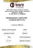 BANI Technology Kengeri Offers training on Tally ERP