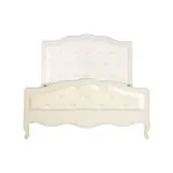Francis Double White Wooden Bed  ChicParadisLux