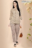 Chaitanya Block Print Cotton Short Kurti - Rose Shree