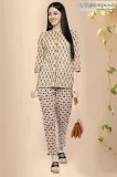 Chaitanya Block Print Cotton Short Kurti - Rose Shree
