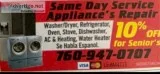 APPLIANCE REPAIR  AC and HEATING  ALL MAKES AND MODELS