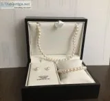 7-8mm White Freshwater Pearl Necklace Bracelet and Earrings