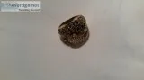 14k Yellow Gold Diamond Safire Ring