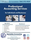 Accounting Bookkeeping and Tax Preparation