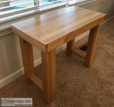 Hand built maple end table