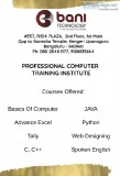 Corporate training from BANI Technology Kengeri