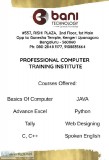 BANI Technology Kengeri &ndash Offers training on CC C-Language 