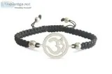 Auspicious Aum Charm Silver Bracelet For Girls