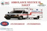 Avail Ventilator Support Ambulance Service in Saket by King