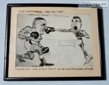 Unique Muhammad Ali Defeats Sonny Liston 1965 Signed and Framed 