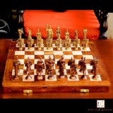 Roman brass chess set