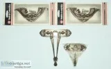 New - Two Vintage Antique Valli and Colombo Brass Drawer Pulls a