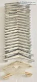 New - (22) Rare Vintage 1950 s Chevron Chrome Drawer Pull Handle