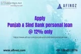 Apply Punjab and Sind Bank Personal Loan  Affordable Interest Ra