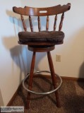 Solid dark wood bar stools