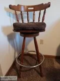 Solid dark wood bar stools