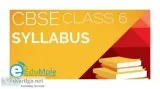 CBSE class 6 syllabus