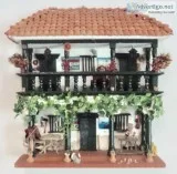 New - Hand Made Miniature Double Balcony Hacienda