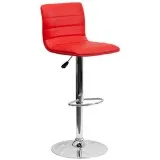 Red Swivel Bar Bench Task Stool