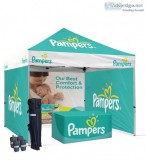 Custom Printed 10x10 Pop Up Tent With Roof and Walls - Tent Depo