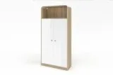 Buy White Gloss And Sonoma Office Cabinet