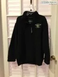 Women s Fleece Black PulloverEmmaus Lacrosse Logo