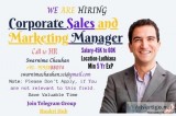 Opening for Corporate Sales and Marketing Manager