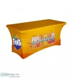 Custom Tablecloths For Trade Shows Custom Printed Graphics   Can