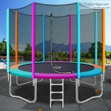 10FT Trampoline Round Trampolines Kids Safety Net Enclosure Pad 