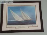 Yacht Of The Americas Framed Sailing Print Limited Edition Signe