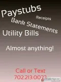 Paystubs Bank Statements ss card Utility Bills