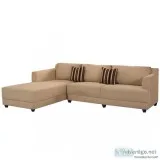 Bharat lifestyle marina l-shape fabric 6 seater sofa (cream)