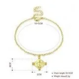 18k Gold Plated Anklet With Simple Design  Peach Luv