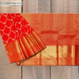 Chily Red Double Border Saree