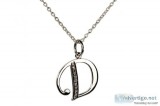 Buy D Pendant in Gold With Diamonds