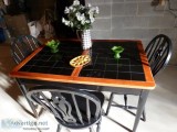 KITCHEN TABLE AND THREE CHAIRS