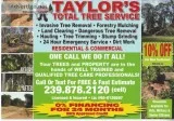 Taylor s Total Tree Service- licensed and insured