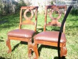 2 oversized chairs with carving