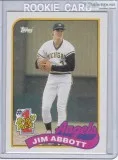 Jim Abbott 1989 Topps RC 1 Draft Pick 573
