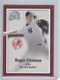 Roger Clemens 2000 Fleer Greats of the Game Magazine Card 5