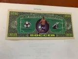 United States 1 million Soccer uncirc. banknote 2002